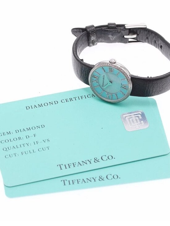 TIFFANY & Co. Atlas 62867442 Diamond Bezel blue Dial Quartz Ladies Watch_956774 main image 6